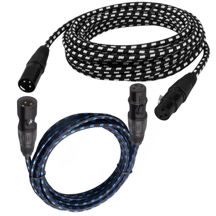 KN006 10m Male To Female Canon Line Audio Cable Microphone Power Amplifier XLR Cable(Black Blue) - Microphone Audio Cable & Connector by PMC Jewellery | Online Shopping South Africa | PMC Jewellery | Buy Now Pay Later Mobicred