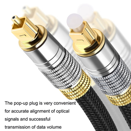 CO-TOS101 1.5m Optical Fiber Audio Cable Speaker Power Amplifier Digital Audiophile Square To Square Signal Cable(Bright Gold Plated) - Audio Optical Cables by PMC Jewellery | Online Shopping South Africa | PMC Jewellery