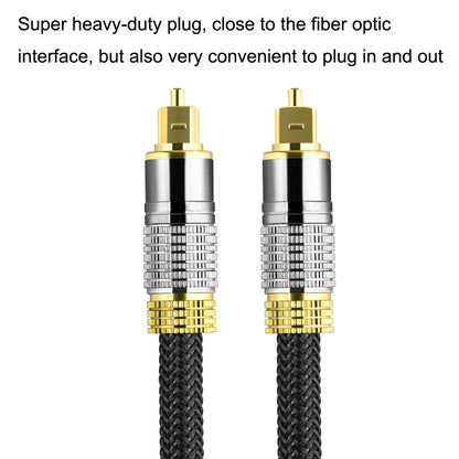 CO-TOS101 1.5m Optical Fiber Audio Cable Speaker Power Amplifier Digital Audiophile Square To Square Signal Cable(Bright Gold Plated) - Audio Optical Cables by PMC Jewellery | Online Shopping South Africa | PMC Jewellery