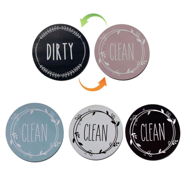 Dishwasher Round Magnet Clean Dirty Sign Double-Sided Dishwasher Magnet Cover(Gray White) - Dish Washers & Accessories by PMC Jewellery | Online Shopping South Africa | PMC Jewellery