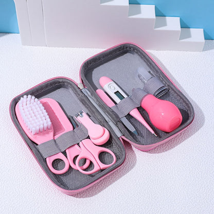 8 in 1 EVA Bag Baby Cleaning Care Set Baby Daily Cleaning Kit(Pink) - Baby Care by PMC Jewellery | Online Shopping South Africa | PMC Jewellery
