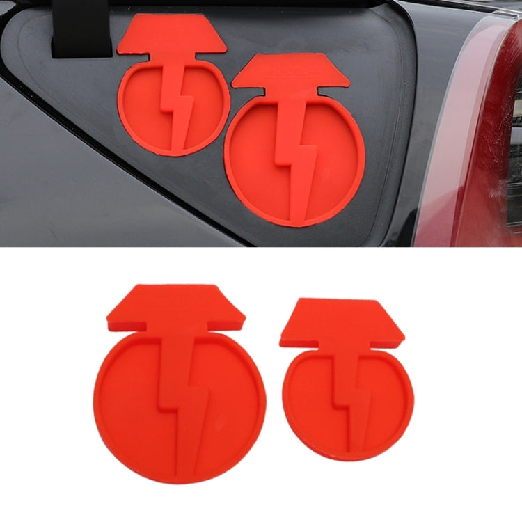 For Tesla Model3/Y 2pcs Charging Port Silicone Dustproof Waterproof Cover, Color: Split Red - Waterproof Covers by PMC Jewellery | Online Shopping South Africa | PMC Jewellery