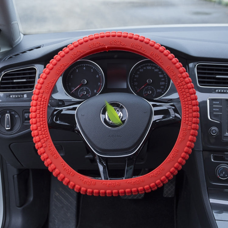 Corn Grain Non-slip Wear-resistant Silicone Car Steering Wheel Cover, Size: 38cm-46cm(Red) - Steering Wheel Accessories by PMC Jewellery | Online Shopping South Africa | PMC Jewellery | Buy Now Pay Later Mobicred