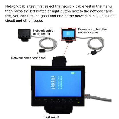 JSK-4300B 4.3 inch Handheld 12V Output Network Cable Monitoring Tester(With AU Plug Power Adapter) - Other Tools by PMC Jewellery | Online Shopping South Africa | PMC Jewellery