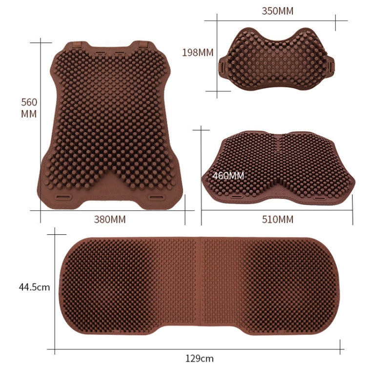 Silicone Car Summer Breathable Cool Pad, Color: Lumbar Cushion Apricot - Seat Accessories by PMC Jewellery | Online Shopping South Africa | PMC Jewellery | Buy Now Pay Later Mobicred