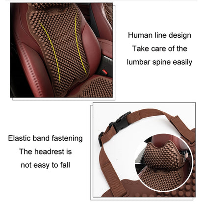 Silicone Car Summer Breathable Cool Pad, Color: Headrest Apricot - Seat Accessories by PMC Jewellery | Online Shopping South Africa | PMC Jewellery | Buy Now Pay Later Mobicred