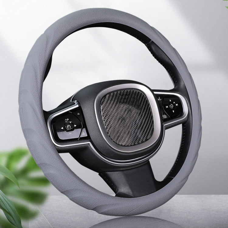 Silicone Non-slip Wear-resistant Steering Wheel Cover, Size: 37-42cm(Gray) - Steering Wheel Accessories by PMC Jewellery | Online Shopping South Africa | PMC Jewellery | Buy Now Pay Later Mobicred