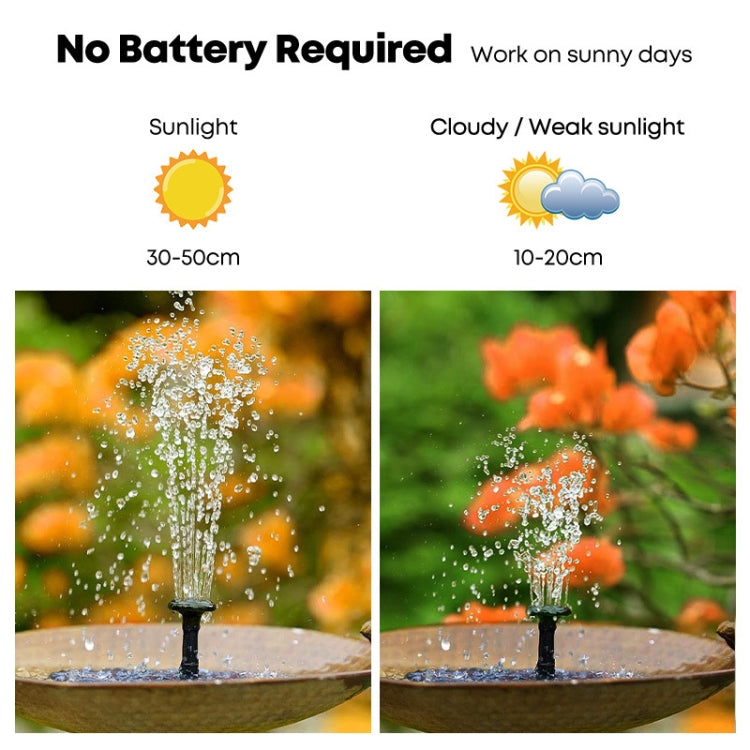 13cm  Solar Water Fountain Pool Outdoor Bird Bath Solar Powered Fountain Floating Water - Pumps by PMC Jewellery | Online Shopping South Africa | PMC Jewellery