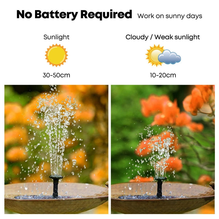 16cm  Solar Water Fountain Pool Outdoor Bird Bath Solar Powered Fountain Floating Water - Pumps by PMC Jewellery | Online Shopping South Africa | PMC Jewellery