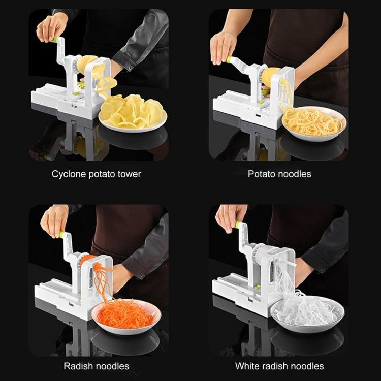 Grater Vegetable Potato Spiral Slicer Whirlwind Fruit Vegetable Spiral Machine, Color: White - Cutter & Peeler by PMC Jewellery | Online Shopping South Africa | PMC Jewellery