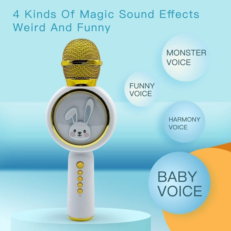 X6 Children Portable Bluetooth Light Microphone Audio All-in-One Machine(Milky White) - Microphone by PMC Jewellery | Online Shopping South Africa | PMC Jewellery | Buy Now Pay Later Mobicred