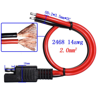 2pcs 20A Solar Car Battery SAE Power Extension Cable 15cm - DIY Cables by PMC Jewellery | Online Shopping South Africa | PMC Jewellery | Buy Now Pay Later Mobicred