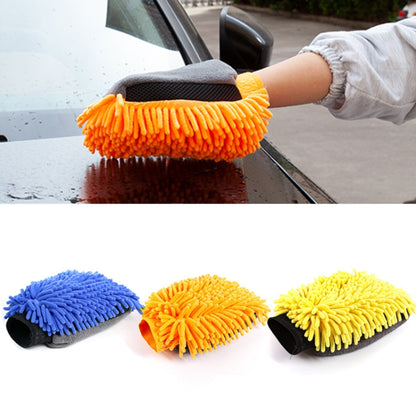 2pcs Car Chenille Coral Fleece Car Wash Double Sided Thick Gloves(Blue) - Car washing supplies by PMC Jewellery | Online Shopping South Africa | PMC Jewellery | Buy Now Pay Later Mobicred