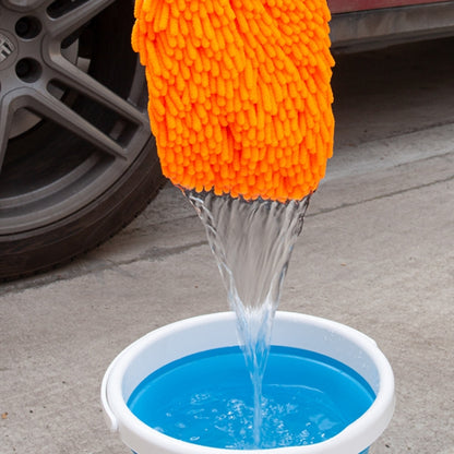 2pcs Car Chenille Coral Fleece Car Wash Double Sided Thick Gloves(Orange) - Car washing supplies by PMC Jewellery | Online Shopping South Africa | PMC Jewellery | Buy Now Pay Later Mobicred