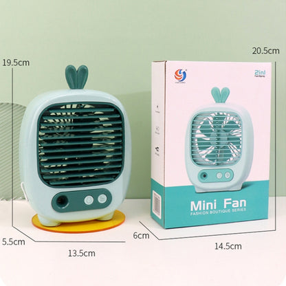 1315 Spray Humidification Hydrating Cartoon Fan USB Charging Desktop Fan(Bunny Yellow) - Electric Fans by PMC Jewellery | Online Shopping South Africa | PMC Jewellery | Buy Now Pay Later Mobicred