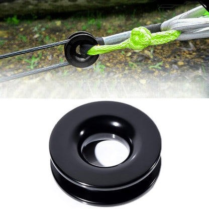 Aluminum Snatch Recovery Ring For 3/8" & 1/2" Rope(Black) - Towing Bars by PMC Jewellery | Online Shopping South Africa | PMC Jewellery | Buy Now Pay Later Mobicred