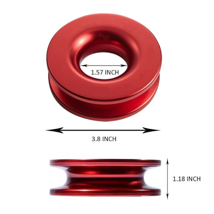 Aluminum Snatch Recovery Ring For 3/8" & 1/2" Rope(Red) - Towing Bars by PMC Jewellery | Online Shopping South Africa | PMC Jewellery