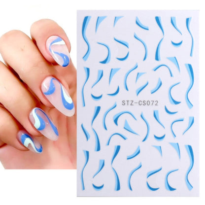 French Style Manicure Sticker Pop Stripe Line Nail Sticker(Stz-CS072) - Nail Stickers by PMC Jewellery | Online Shopping South Africa | PMC Jewellery | Buy Now Pay Later Mobicred