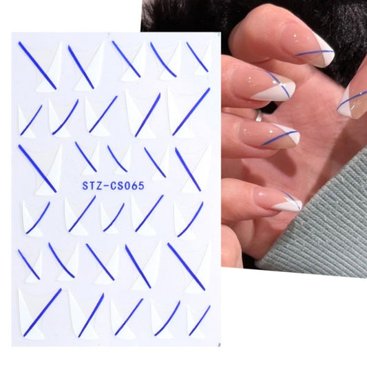 French Style Manicure Sticker Pop Stripe Line Nail Sticker(Stz-CS065) - Nail Stickers by PMC Jewellery | Online Shopping South Africa | PMC Jewellery | Buy Now Pay Later Mobicred