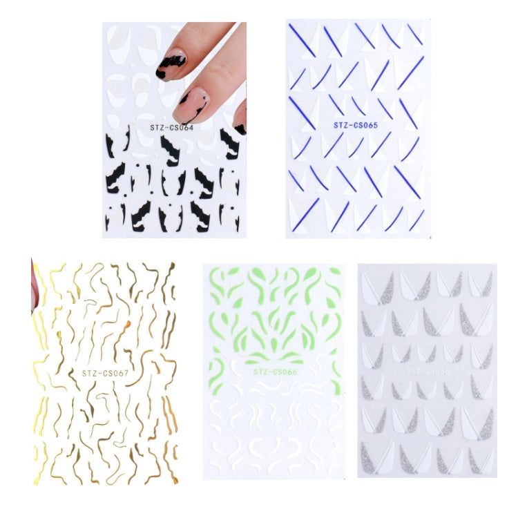 French Style Manicure Sticker Pop Stripe Line Nail Sticker(Stz-CS065) - Nail Stickers by PMC Jewellery | Online Shopping South Africa | PMC Jewellery | Buy Now Pay Later Mobicred