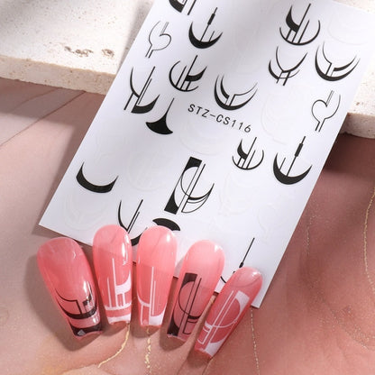 French Style Manicure Sticker Pop Stripe Line Nail Sticker(Stz-CS068) - Nail Stickers by PMC Jewellery | Online Shopping South Africa | PMC Jewellery | Buy Now Pay Later Mobicred