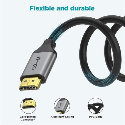 QGeeM QG-AV17 HDMI To HDMI Connection Cable Support 8K&60Hz 1.8m Length - Cable by QGeeM | Online Shopping South Africa | PMC Jewellery | Buy Now Pay Later Mobicred