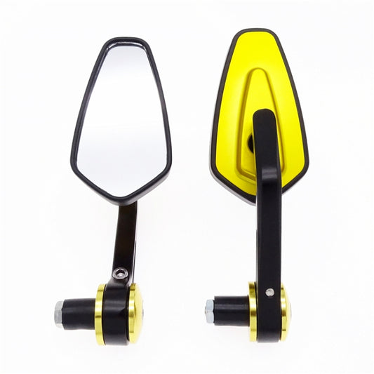 Motorcycle Handle All Aluminum Cherry Rearview Mirror(Gold) - Side Mirrors by PMC Jewellery | Online Shopping South Africa | PMC Jewellery | Buy Now Pay Later Mobicred