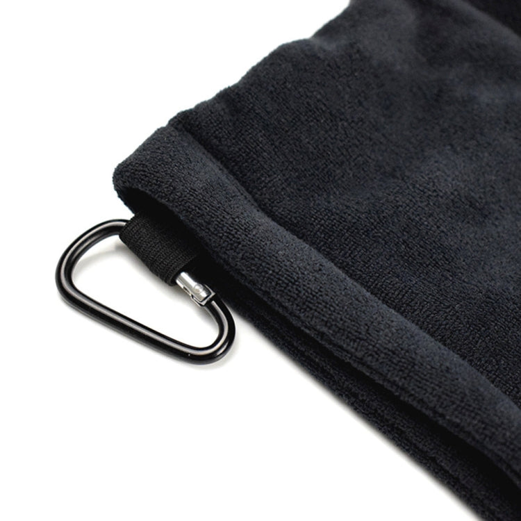 Microfiber Fleece Lining GOLF Ball Cleaning Towel with Carabiner Hook(Grey) - Golf Accessories by PMC Jewellery | Online Shopping South Africa | PMC Jewellery