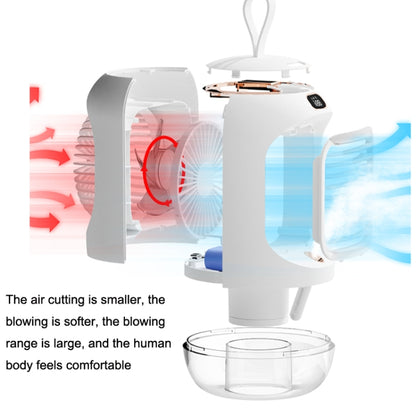 RD22 Rotating Humidification Fan Warm Light Atmosphere Light Automatic Shaking Head with Digital Display Air Cooler(White) - Electric Fans by PMC Jewellery | Online Shopping South Africa | PMC Jewellery | Buy Now Pay Later Mobicred