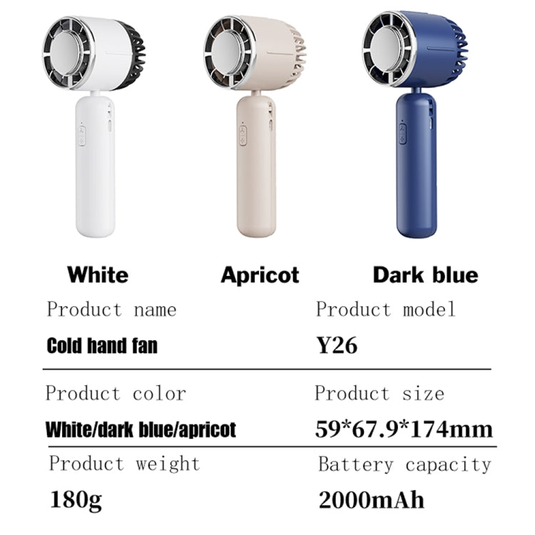 Y26 USB Portable Manual Foldable Cooling Quickly Hangable Handheld Fan(White) - Electric Fans by PMC Jewellery | Online Shopping South Africa | PMC Jewellery | Buy Now Pay Later Mobicred