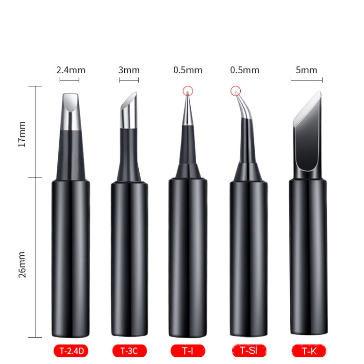 5-in-1 Universal 936 Soldering Station Solder Iron Welding Tip Head Set Black - Soldering Iron Tip by PMC Jewellery | Online Shopping South Africa | PMC Jewellery