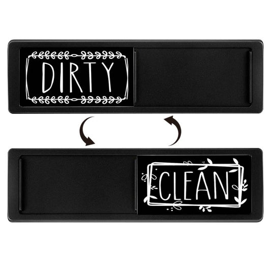 Dishwasher Magnet Clean Dirty Sign Double-Sided Refrigerator Magnet(Black Frame Black) - Dish Washers & Accessories by PMC Jewellery | Online Shopping South Africa | PMC Jewellery