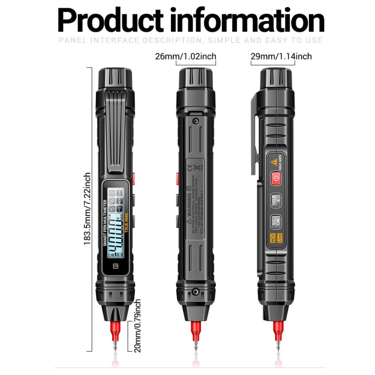 ANENG A3005B 10MHZ/60MF/60 Megohm Intelligent Anti-burning High-precision Digital Universal Meter(Standard) - Digital Multimeter by ANENG | Online Shopping South Africa | PMC Jewellery | Buy Now Pay Later Mobicred