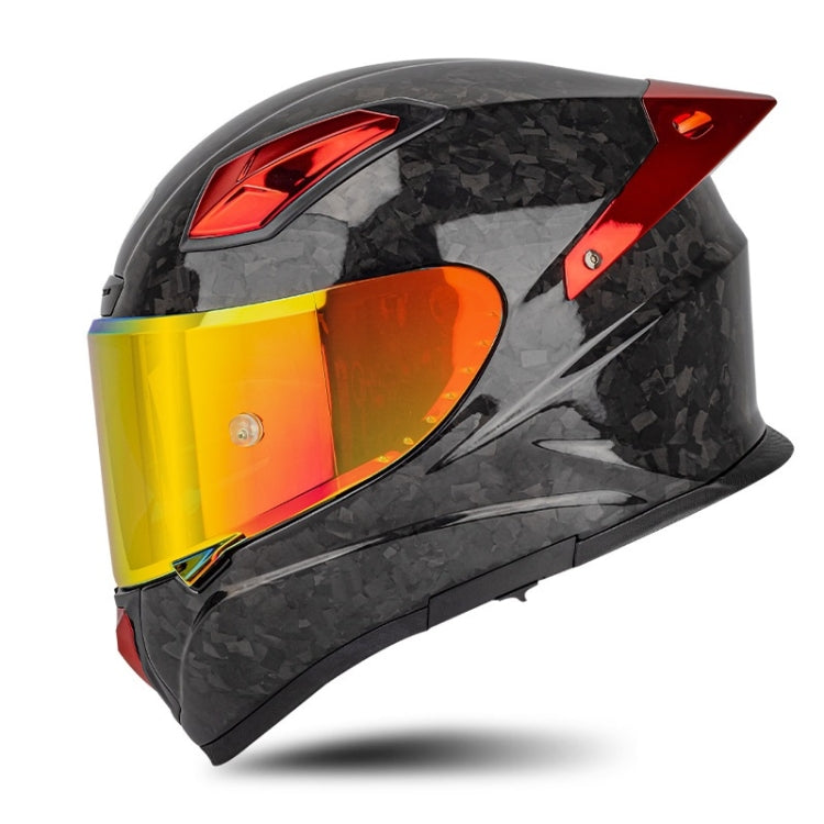 SOMAN Four Seasons Full Cover Motorcycle Helmet, Size: XXL(Cheetah Print Red) - Helmets by SOMAN | Online Shopping South Africa | PMC Jewellery | Buy Now Pay Later Mobicred