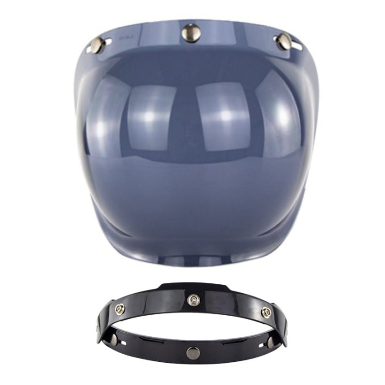 Motorcycle Helmet Three-Button Windproof Lens With Bracket(Dark Tea) - Helmets by PMC Jewellery | Online Shopping South Africa | PMC Jewellery | Buy Now Pay Later Mobicred