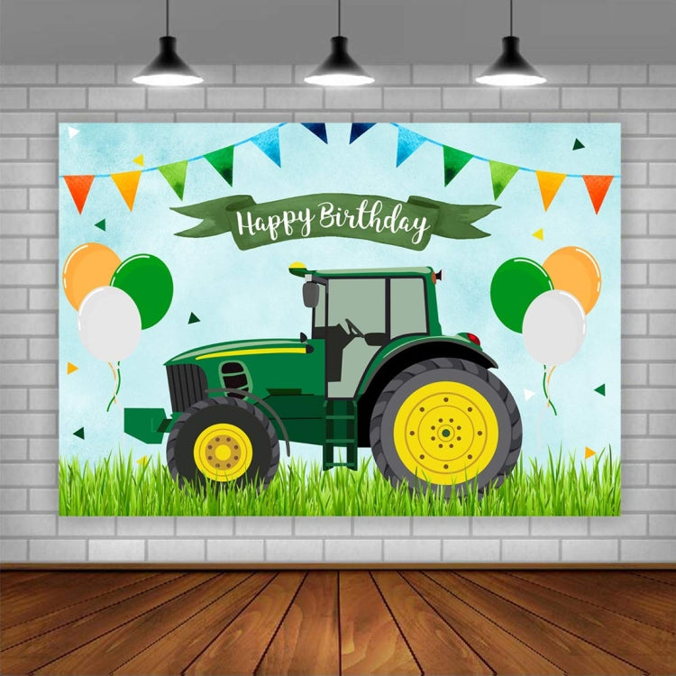 210x150cm Tractor Theme Birthday Backdrop Boy Farm Happy Birthday Background Party Decorations - Birthday Party by PMC Jewellery | Online Shopping South Africa | PMC Jewellery