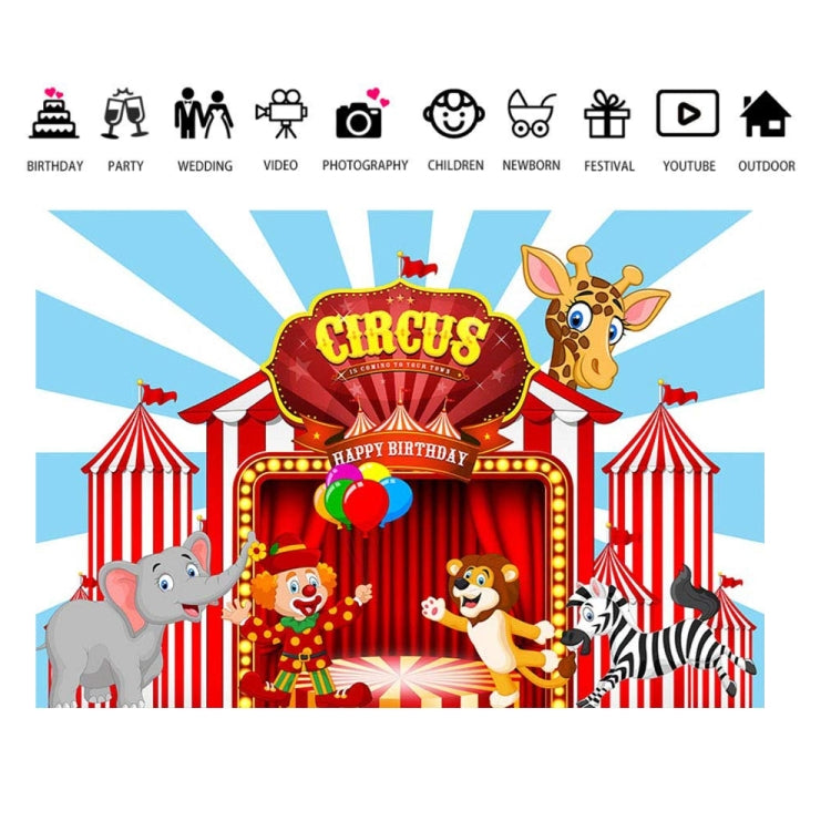 Circus Backdrop Carnival  Party Decorations Banner For Birthday 210 x 150cm - Cartoon by PMC Jewellery | Online Shopping South Africa | PMC Jewellery