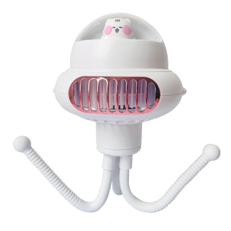 Shaking Head Stroller Fan Leafless Octopus Mute Portable Mini Fan Shaking Head Version (White) - Electric Fans by PMC Jewellery | Online Shopping South Africa | PMC Jewellery | Buy Now Pay Later Mobicred