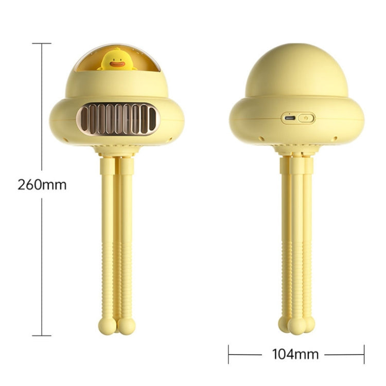 Shaking Head Stroller Fan Leafless Octopus Mute Portable Mini Fan Normal Version (Yellow) - Electric Fans by PMC Jewellery | Online Shopping South Africa | PMC Jewellery | Buy Now Pay Later Mobicred