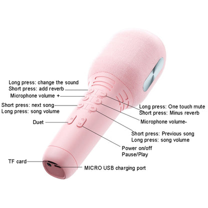 K9 Wireless Bluetooth Microphone Mobile Phone Sing Microphone(Pink) - Microphone by PMC Jewellery | Online Shopping South Africa | PMC Jewellery | Buy Now Pay Later Mobicred