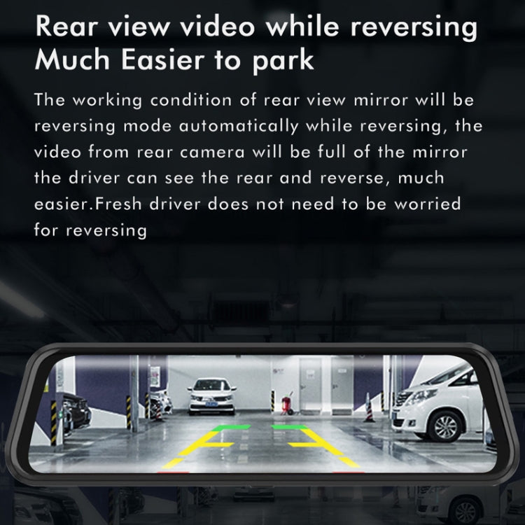 Anytek M12+ 9.66 Inch Large Screen Dual-Record Driving Recorder 2K Touch Screen Parking Video Reversing Image - Car DVRs by Anytek | Online Shopping South Africa | PMC Jewellery | Buy Now Pay Later Mobicred