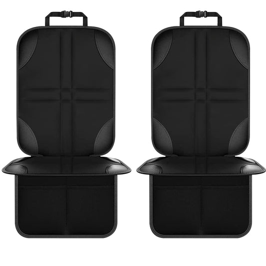 2pcs Child Car Seat Protector Non-Slip Base Material + Waterproof 600D Fabric(Black Line) - Seat Accessories by PMC Jewellery | Online Shopping South Africa | PMC Jewellery | Buy Now Pay Later Mobicred