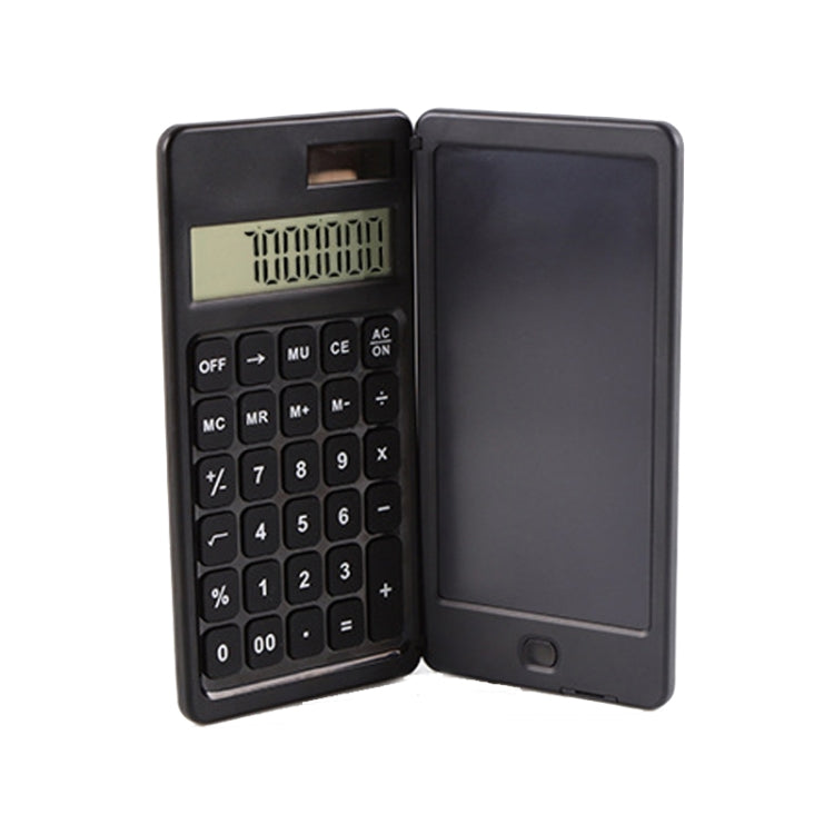 Solar Calculator Handwriting Board Learning Office Portable Folding LCD Writing Board(Black) -  by PMC Jewellery | Online Shopping South Africa | PMC Jewellery | Buy Now Pay Later Mobicred