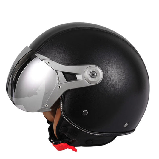 GXT Electric Vehicle Half Cover Four Seasons Retro Helmet, Size: M(Black) - Helmets by GXT | Online Shopping South Africa | PMC Jewellery | Buy Now Pay Later Mobicred