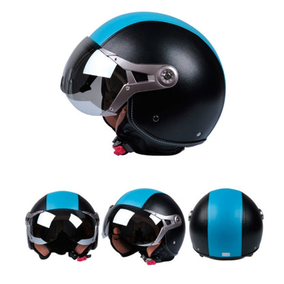 GXT Electric Vehicle Half Cover Four Seasons Retro Helmet, Size: L(Black Red) - Helmets by GXT | Online Shopping South Africa | PMC Jewellery | Buy Now Pay Later Mobicred