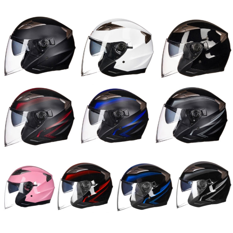 GXT 708 Electric Vehicle Dual Lens Helmet Four Seasons Safety Helmet, Size: M(Matt Black Blue) - Helmets by GXT | Online Shopping South Africa | PMC Jewellery | Buy Now Pay Later Mobicred