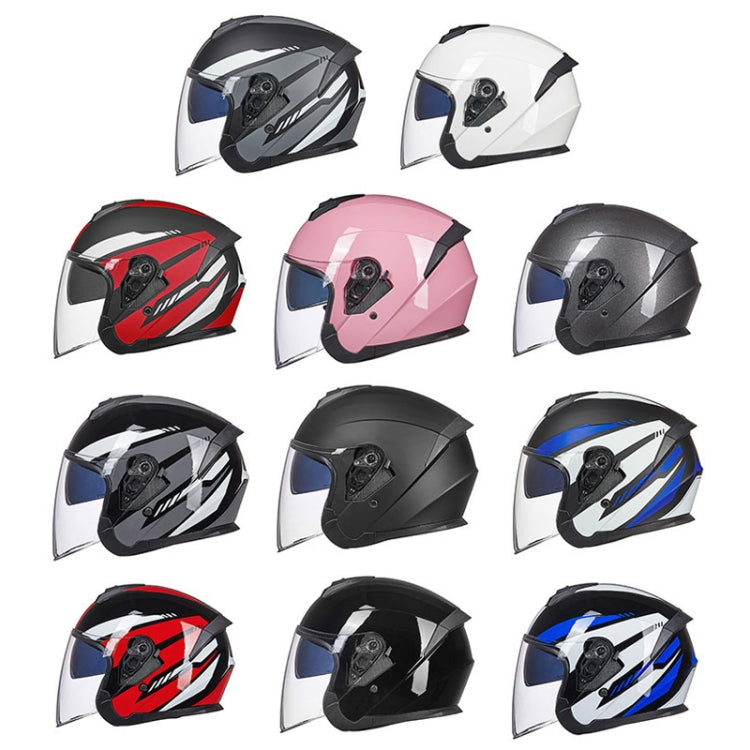 GXT Electric Vehicle Four Seasons Sun Protection & Windshield Double Lens Helmet, Size: L(Bright Black Gray) - Helmets by GXT | Online Shopping South Africa | PMC Jewellery | Buy Now Pay Later Mobicred