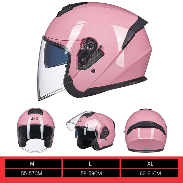 GXT Electric Vehicle Four Seasons Sun Protection & Windshield Double Lens Helmet, Size: L(Bright White) - Helmets by GXT | Online Shopping South Africa | PMC Jewellery | Buy Now Pay Later Mobicred