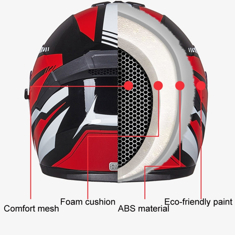 GXT Electric Vehicle Four Seasons Sun Protection & Windshield Double Lens Helmet, Size: L(Matt Black Blue) - Helmets by GXT | Online Shopping South Africa | PMC Jewellery | Buy Now Pay Later Mobicred