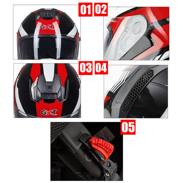 GXT Electric Vehicle Four Seasons Sun Protection & Windshield Double Lens Helmet, Size: M(Bright Black) - Helmets by GXT | Online Shopping South Africa | PMC Jewellery | Buy Now Pay Later Mobicred